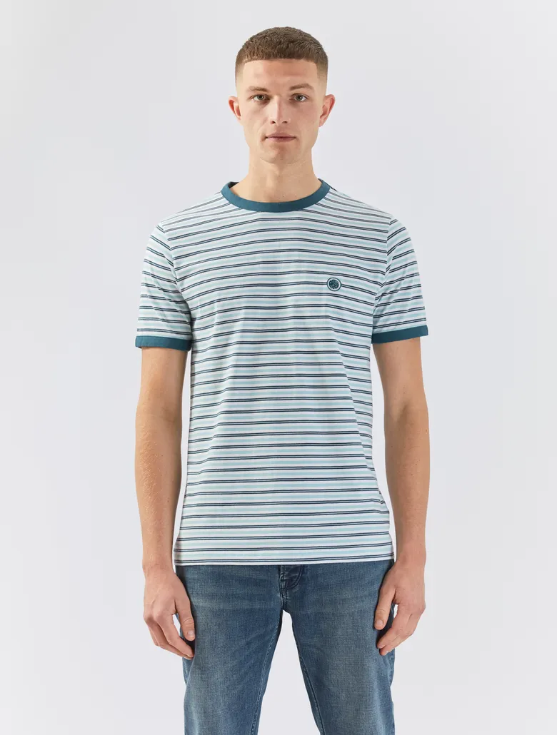 Pretty green striped t hot sale shirt