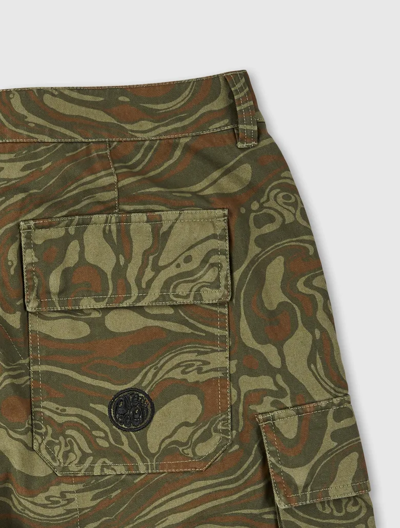 Pretty Green Combat Shorts Khaki