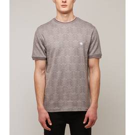 Grey  Radio Wave Jacquard T-Shirt